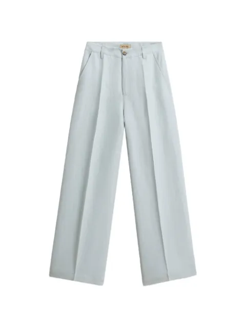 Woolrich belt-loops crease straight trousers Blue CFWWTR2025FRUT3043