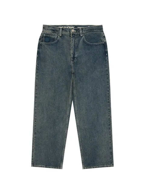 AAPE BY *A BATHING APE® logo patch trousers Blue APTC673XXQ