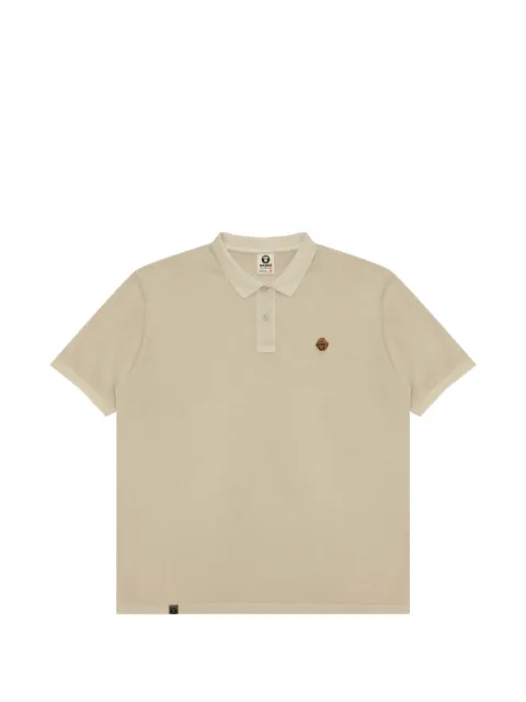 AAPE BY *A BATHING APE® appliqué polo shirt Neutrals APO1823XXQ