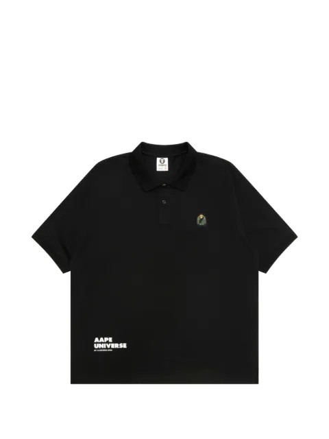 AAPE BY *A BATHING APE® logo polo shirt Black APO1255XXQ
