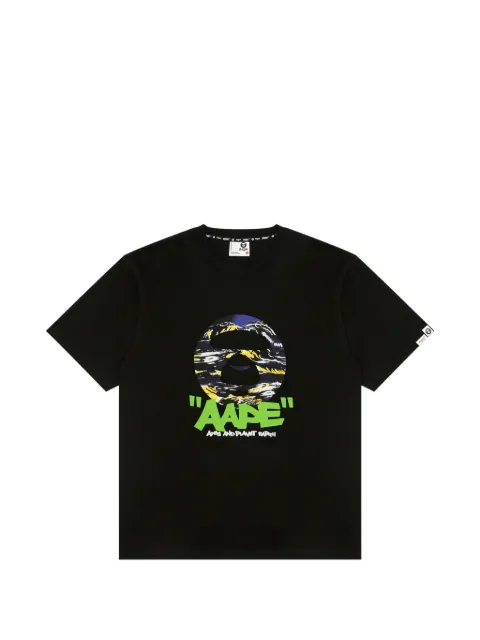 AAPE BY *A BATHING APE® graphic crew-neck T-shirt Black ATE1888XXQ
