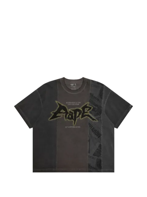 AAPE BY *A BATHING APE® patchwork print T-shirt Black ATE1867XXQ
