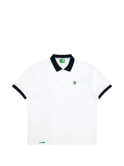 AAPE BY *A BATHING APE® contrast trim polo shirt White APO1926XXQ