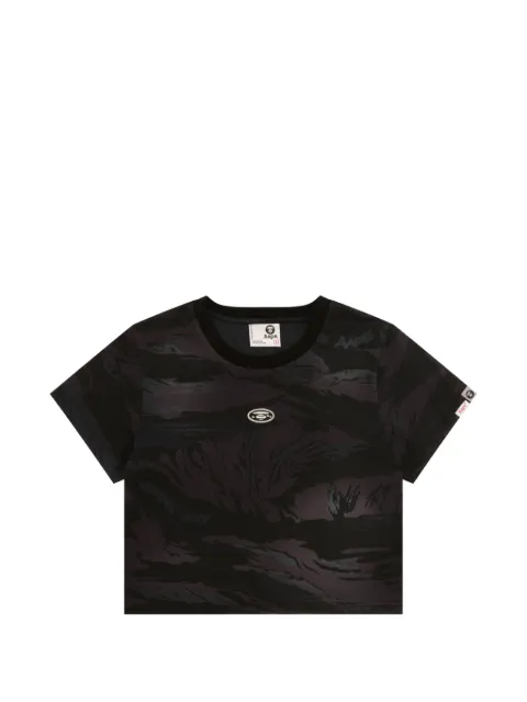 AAPE BY *A BATHING APE® camouflage logo-embroidered T-shirt Black ATE1913XXQ