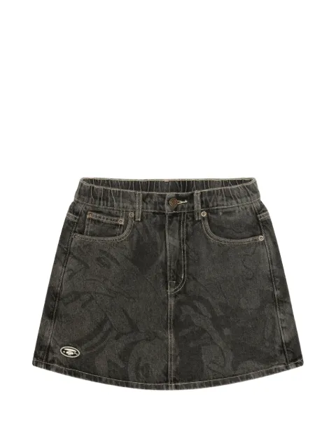 AAPE BY *A BATHING APE® embroidered-detail denim shorts Black ASPD625XAQ