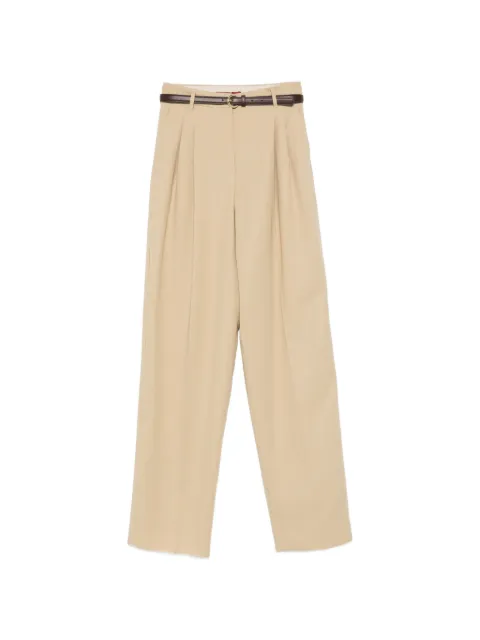 Max Mara Divo pleated belt trousers Neutrals 2616131062600