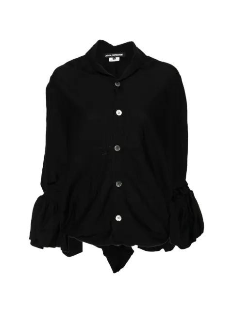 Junya Watanabe ruffled-sleeve cardigan Black JQN007
