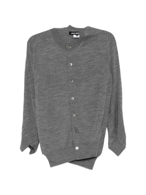 Junya Watanabe crew-neck asymmetric cardigans Grey JQN002