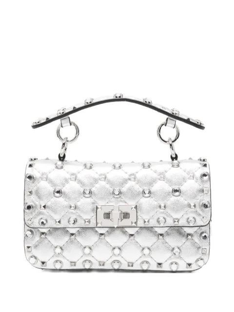 Valentino Garavani quilted stud tote bag Silver WB0123EDU