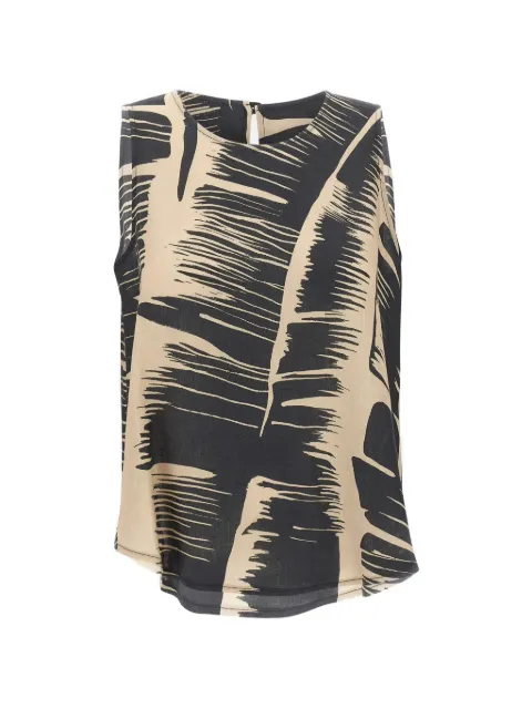 kaos brushstroke print tank top Black SP5MR0161083