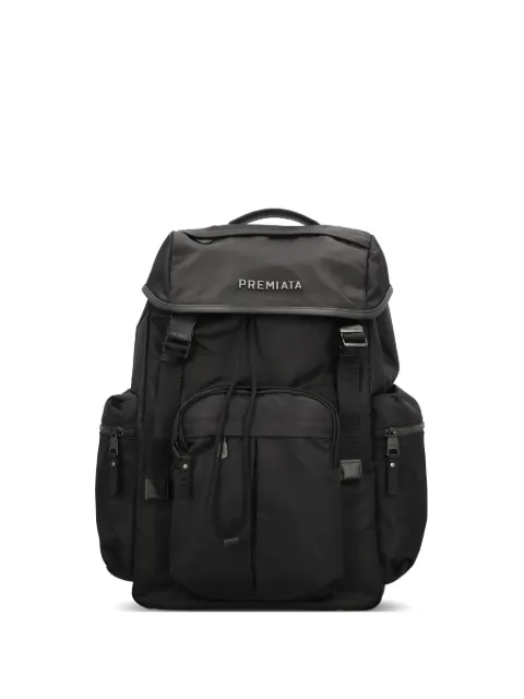 Premiata logo-plaque buckled backpack Black BOOKER2150