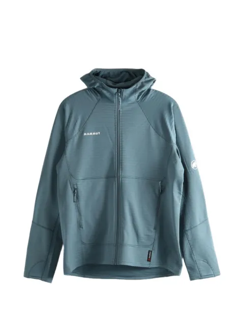 Mammut waffle-knit hooded jacket Blue 101407360