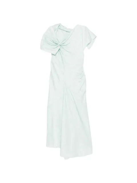 Victoria Beckham asymmetric twist midi dress Blue 1226WDR007294A