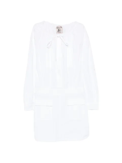 Semicouture Ricarda tie-neck mini dress White Y6SK33RICARDAA090