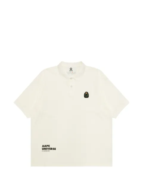 AAPE BY *A BATHING APE® appliqué polo shirt White APO1255XXQ
