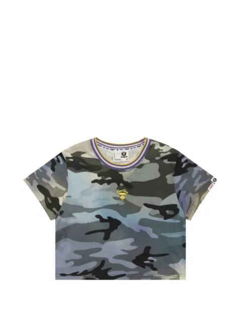 AAPE BY *A BATHING APE® camouflage embroidered T-shirt Grey ATE1896XXQ