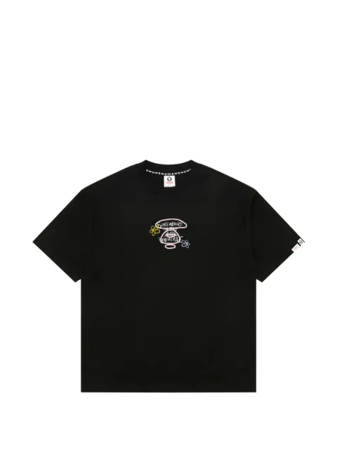 AAPE BY *A BATHING APE® floral-print T-shirt Black ATE1907XXQ