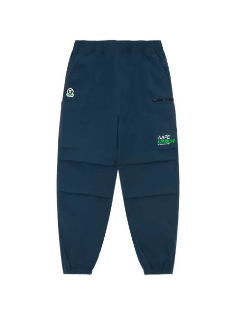 AAPE BY *A BATHING APE® logo patch track pants Blue APTD638XXQ