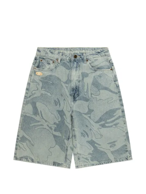 AAPE BY *A BATHING APE® logo-embroidery shorts Blue ASPD624XXQ