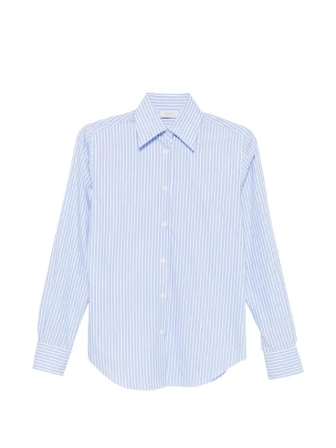 Mazzarelli striped buttoned shirt Blue 100