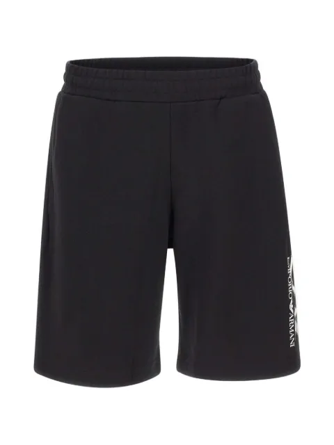 Ea7 Emporio Armani drawstring logo cotton shorts Black 7M001329AF17787UC001