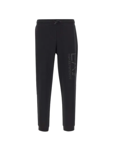 Ea7 Emporio Armani Core Identity elasticated-waistband logo-print trousers Black 7M001415AF22266MC005