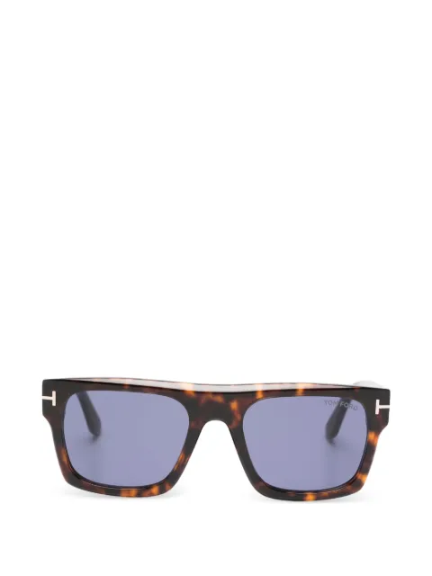 TOM FORD Eyewear tortoiseshell-effect square-frame sunglasses Brown FT1337SCYRUS02