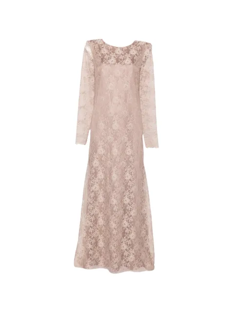 D.Exterior lace maxi dress Brown 628136