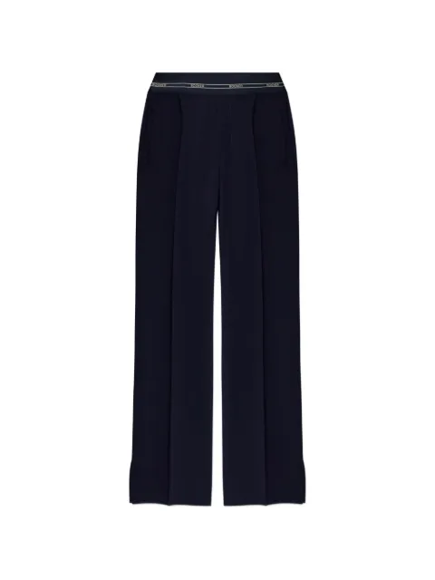 BOGNER Marlene logo-waistband trousers Blue TERRY16401096