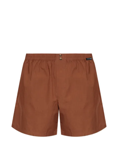 Dolce & Gabbana cotton poplin boxer shorts Brown M3A12TON0ED
