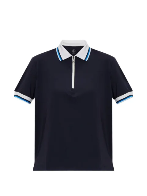 BOGNER Laurina zip striped polo shirt Blue LAURINA52626844