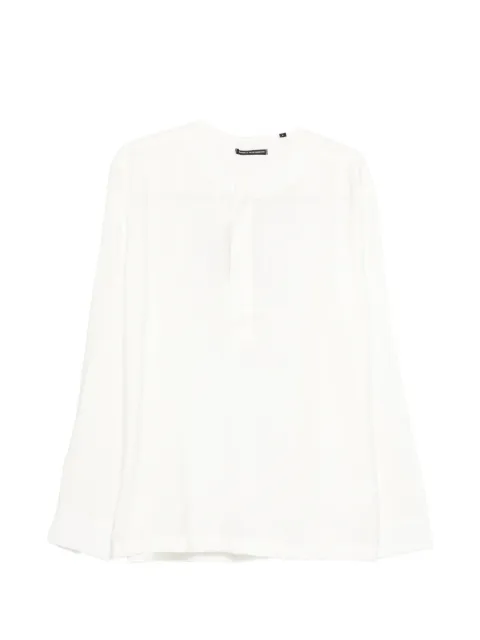 Daniele Alessandrini long-sleeved polo shirt White DUCL0030MD0007