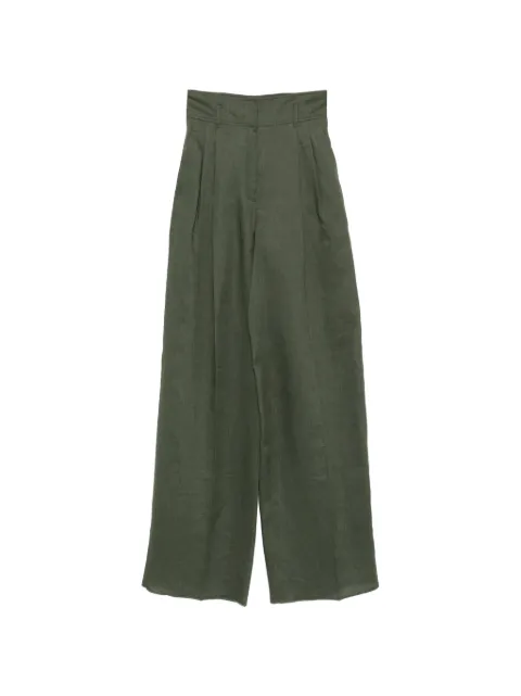 Max Mara belted wide-leg trousers Green 2616131092600