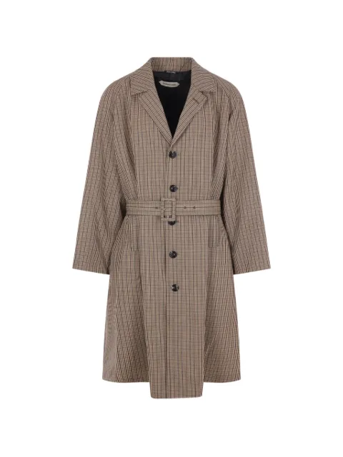 Namacheko single-breasted wool checked coat Brown NS26212N24887056