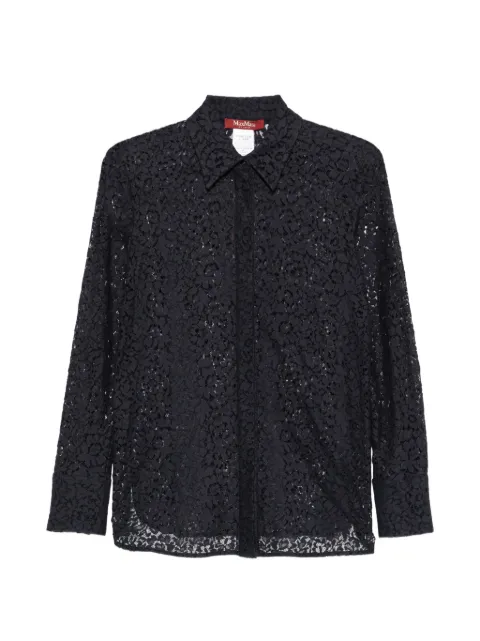 Max Mara Gala long-sleeve lace shirt Black 2616111021600