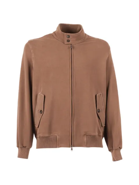 Circolo 1901 Harrington zip-up bomber jacket Brown CN5197