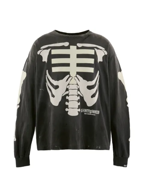 SAINT MXXXXXX skeleton-print T-shirt Black SMMK80000C30