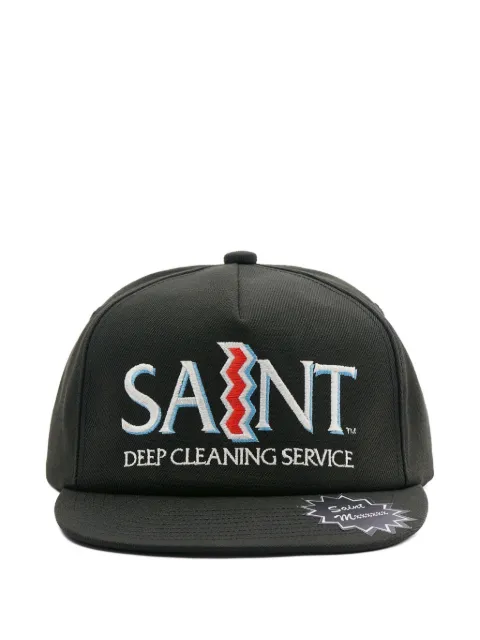 SAINT MXXXXXX logo-embroidered baseball cap Black SMMK80000079