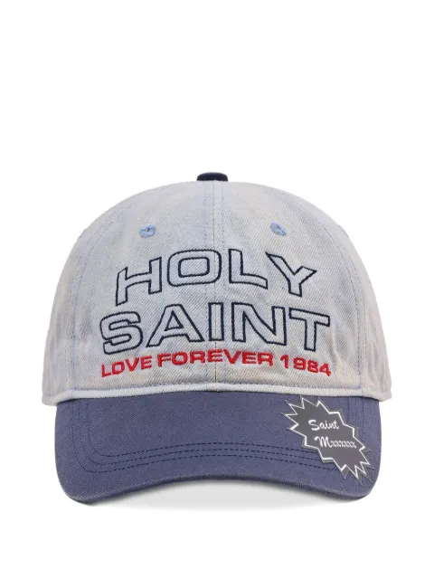 SAINT MXXXXXX lettering-embroidery baseball cap Blue SMMK80000083