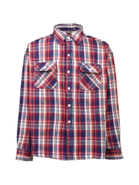 SAINT MXXXXXX check-pattern shirt Red SMMK80000042