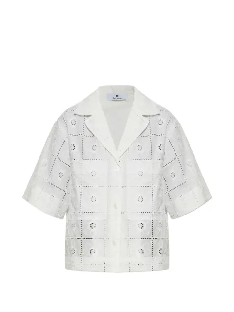 PS Paul Smith floral-embroidered shirt White W2R402BV31429