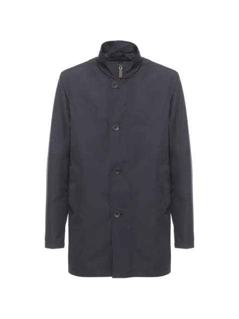 Herno high-neck button-fastening coat Blue IM000388U12010ZR