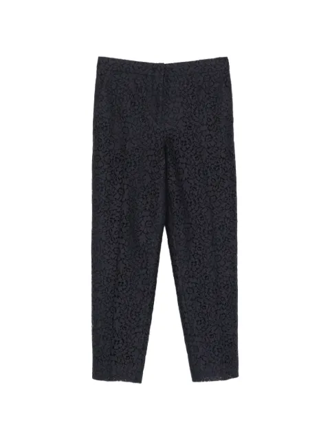 Max Mara Corona lace straight-leg trousers Blue 2616131021600