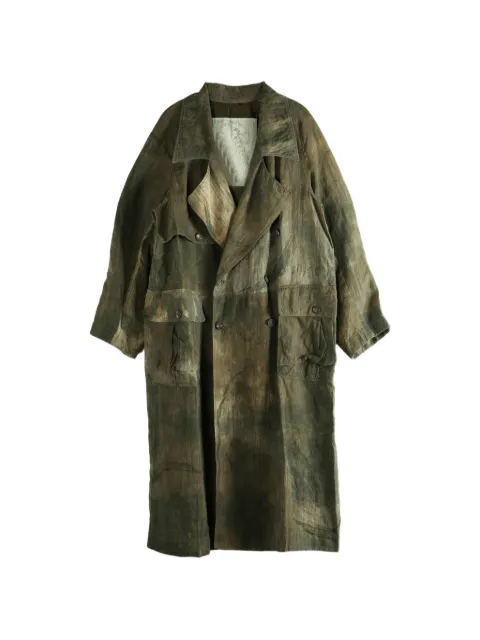 Ziggy Chen double-breasted coat Green 0M2611105