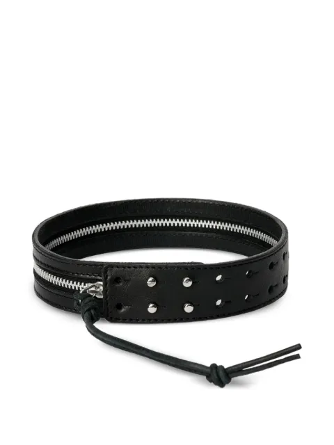 OUR LEGACY zip-detail studded choker Black A2268ZCM