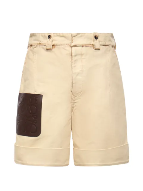 LOEWE cuffed logo shorts Neutrals H526Y1AW31