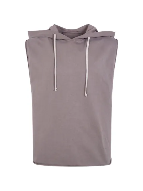 Rick Owens DRKSHDW sleeveless drawstring hoodie Neutrals DU01F4165RIGP