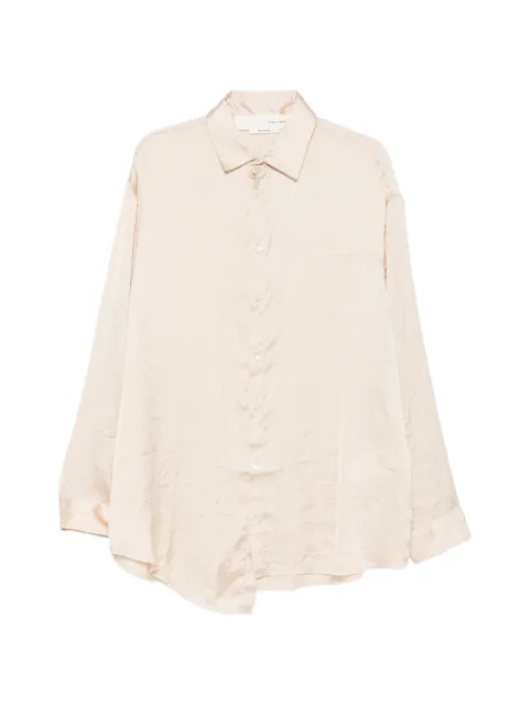 Isabel Benenato crinkled shirt Neutrals UW71S26