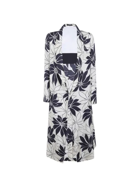 IBRIGU single-breasted floral-print coat White 15IBOSI628
