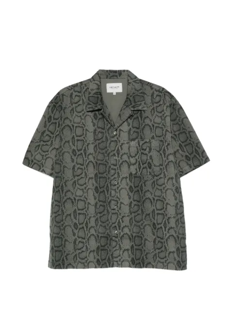 Carhartt WIP snakeskin-print short-sleeve shirt Green I036275